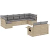 Image de vidaXL - 9-delige - Loungeset - met - kussens - poly - rattan - beige