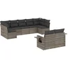 Image de vidaXL - 9-delige - Loungeset - met - kussens - poly - rattan - grijs