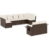 Image de vidaXL - 9-delige - Loungeset - met - kussens - poly - rattan - bruin