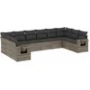 Image de vidaXL - 10-delige - Loungeset - met - kussens - poly - rattan - grijs