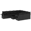 Image de vidaXL - 11-delige - Loungeset - met - kussens - poly - rattan - zwart