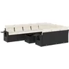 Image de vidaXL - 11-delige - Loungeset - met - kussens - poly - rattan - zwart