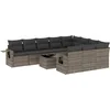 Image de vidaXL - 11-delige - Loungeset - met - kussens - poly - rattan - grijs