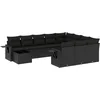 Image de vidaXL - 11-delige - Loungeset - met - kussens - poly - rattan - zwart