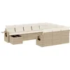 Image de vidaXL - 11-delige - Tuinset - met - kussens - poly - rattan - beige