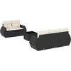 Image de vidaXL - 6-delige - Loungeset - met - kussens - poly - rattan - zwart
