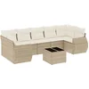 Image de vidaXL - 8-delige - Loungeset - met - kussens - poly - rattan - beige