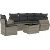 Image de vidaXL - 6-delige - Loungeset - met - kussens - poly - rattan - grijs