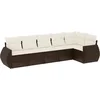 Image de vidaXL - 6-delige - Loungeset - met - kussens - poly - rattan - bruin