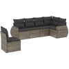 Image de vidaXL - 6-delige - Loungeset - met - kussens - poly - rattan - grijs
