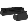 Image de vidaXL - 8-delige - Loungeset - met - kussens - poly - rattan - zwart