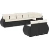 Image de vidaXL - 8-delige - Loungeset - met - kussens - poly - rattan - zwart