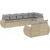 Image de vidaXL - 8-delige - Loungeset - met - kussens - poly - rattan - beige
