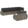 Image de vidaXL - 8-delige - Loungeset - met - kussens - poly - rattan - grijs