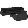Image de vidaXL - 9-delige - Loungeset - met - kussens - poly - rattan - zwart