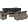 Image de vidaXL - 9-delige - Loungeset - met - kussens - poly - rattan - grijs