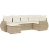Image de vidaXL - 6-delige - Loungeset - met - kussens - poly - rattan - beige