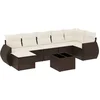 Image de vidaXL - 8-delige - Loungeset - met - kussens - poly - rattan - bruin