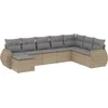 Image de vidaXL - 8-delige - Loungeset - met - kussens - poly - rattan - beige