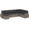 Image de vidaXL - 8-delige - Loungeset - met - kussens - poly - rattan - grijs