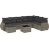 Image de vidaXL - 9-delige - Loungeset - met - kussens - poly - rattan - grijs
