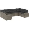 Image de vidaXL - 9-delige - Loungeset - met - kussens - poly - rattan - grijs