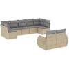Image de vidaXL - 9-delige - Loungeset - met - kussens - poly - rattan - beige