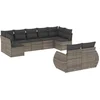 Image de vidaXL - 9-delige - Loungeset - met - kussens - poly - rattan - grijs