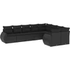 Image de vidaXL - 9-delige - Loungeset - met - kussens - poly - rattan - zwart