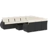 Image de vidaXL - 11-delige - Loungeset - met - kussens - poly - rattan - zwart