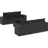 Image de vidaXL - 7-delige - Loungeset - met - kussens - poly - rattan - zwart