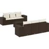 Image de vidaXL - 7-delige - Loungeset - met - kussens - poly - rattan - bruin