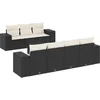 Image de vidaXL - 8-delige - Loungeset - met - kussens - poly - rattan - zwart