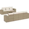 Image de vidaXL - 8-delige - Loungeset - met - kussens - poly - rattan - beige