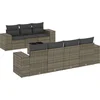 Image de vidaXL - 8-delige - Loungeset - met - kussens - poly - rattan - grijs