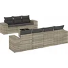 Image de vidaXL - 8-delige - Loungeset - met - kussens - poly - rattan - lichtgrijs