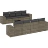 Image de vidaXL - 9-delige - Loungeset - met - kussens - poly - rattan - grijs