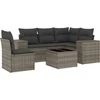 Image de vidaXL - 6-delige - Loungeset - met - kussens - poly - rattan - grijs