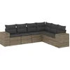 Image de vidaXL - 6-delige - Loungeset - met - kussens - poly - rattan - grijs