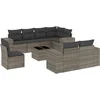 Image de vidaXL - 9-delige - Loungeset - met - kussens - poly - rattan - grijs