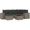 Image de vidaXL - 7-delige - Loungeset - met - kussens - poly - rattan - grijs