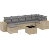 Image de vidaXL - 8-delige - Loungeset - met - kussens - poly - rattan - beige