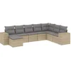 Image de vidaXL - 8-delige - Loungeset - met - kussens - poly - rattan - beige