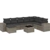 Image de vidaXL - 9-delige - Loungeset - met - kussens - poly - rattan - grijs