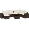 Image de vidaXL - 9-delige - Loungeset - met - kussens - poly - rattan - bruin