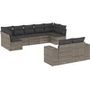 Image de vidaXL - 9-delige - Loungeset - met - kussens - poly - rattan - grijs