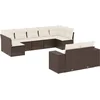 Image de vidaXL - 9-delige - Loungeset - met - kussens - poly - rattan - bruin