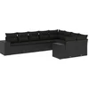 Image de vidaXL - 9-delige - Loungeset - met - kussens - poly - rattan - zwart