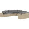 Image de vidaXL - 10-delige - Loungeset - met - kussens - poly - rattan - beige