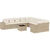 Image de vidaXL - 11-delige - Tuinset - met - kussens - poly - rattan - beige